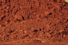 Red Ground Soil Texture In Brazil