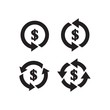 © Ryan - Currency exchange icon on white background.