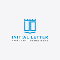 logo design inspiration for companies from the initial letters of the UO logo icon. -Vector