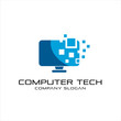 © i.d99d - Pixel Computer Technology Logo template designs, computer Service logo template designs, Computer Tech  Idea logo design inspiration.