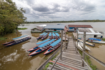 Naklejka na meble boat on the amazon river manaus