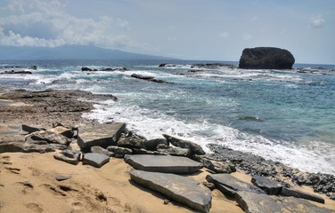 Wall Mural - Rocky beach at Ilheu dos Rombos, Cabo Verde