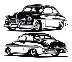 Wall Mural - Classic vintage retro car design