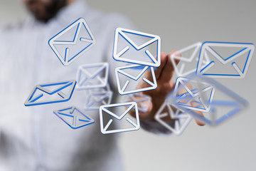 Online people network. Using internet for communication..