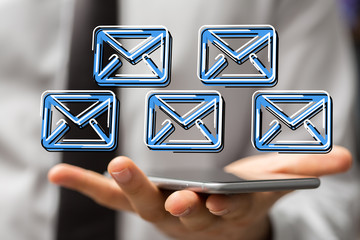 Online people network. Using internet for communication..