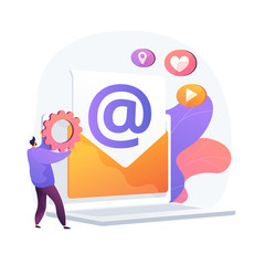 Sticker - Electronic mail. Receiving and sending e mails. Exchanging messages by electronic device. Internet connection, communication, correspondence. Vector isolated concept metaphor illustration