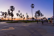 Sunset Un Venice Beach California