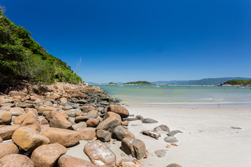 Florianopolis, SC / Brazil - January 2020: Praia dos Naufragados