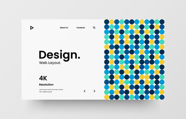 Wall Mural - creative horizontal website screen part for responsive web design project development. abstract geom