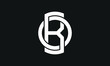 B , O , OB , BO letter logo design with creative modern typography. Abstract monogram logo.