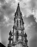 Fototapeta Big Ben - Grand Place Tower in Brussels, Belgium