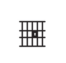 Jail Icon Vector Logo Design Template