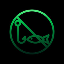 Ban Fishing Nolan Icon. Simple Thin Line, Outline Vector Of Ban Icons For Ui And Ux, Website Or Mobile Application