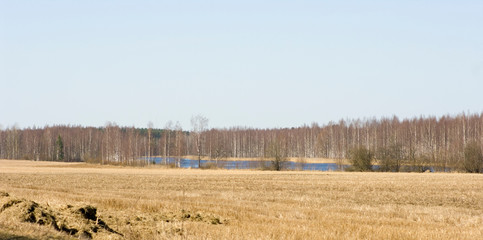 Sticker - bales of hay in field