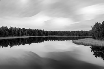 Poster - fog over the lake