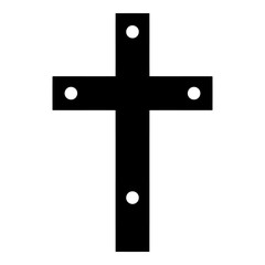 Wall Mural - Latin Cross With Nail Holes Clipart