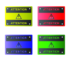 Wall Mural - attention sign