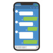 Chat app vector illustration smartphone
