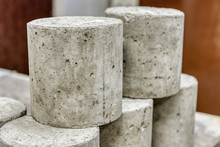Samples Of Hardened Concrete For Laboratory Tests.