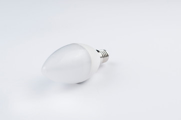 Bulb isolated on white background.Led light.Copy space