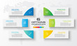 © GfxPapercut - Business infographics template 6 steps rectangle,Vector illustration.