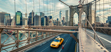 Taxi On The Brooklyn Bridge