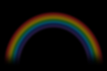 Rainbow isolated on black background. Template for adding sky to your photos in lightning blending mode.