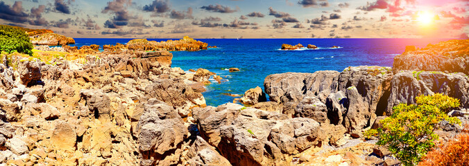 Wall Mural - Noja Beach in Cantabria,Spain.Scenic coasts and coastal towns in northern Spain.