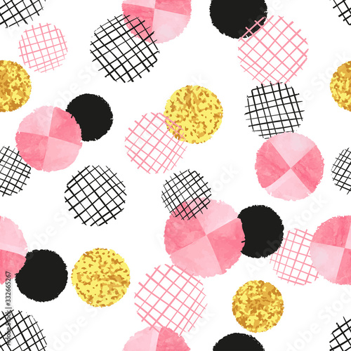 Seamless dotted pattern wit...