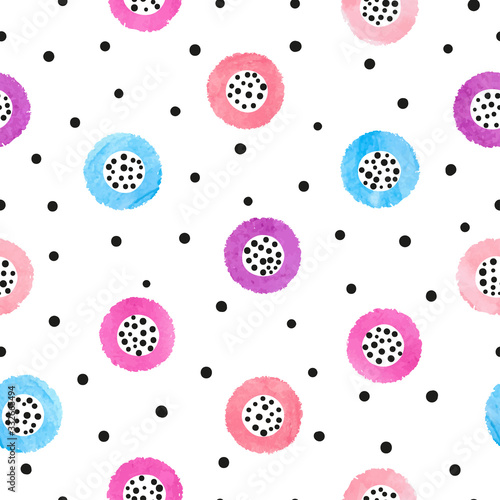 Seamless dotted pattern wit...
