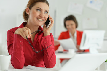 Portrait of young businesswomen working in modern office