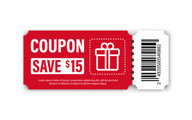 Wall Mural - set of template coupon. gift coupon element template, graphics design. voucher promo code. shopping,