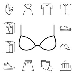 Canvas Print - Brassiere icon. Detailed set of clothes icons. Premium quality graphic design. One of the collection icons for websites, web design, mobile app