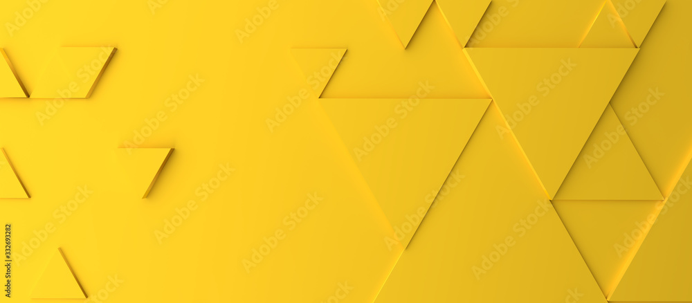 Abstract modern yellow triangle background - obrazy, fototapety, plakaty 