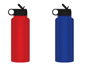 Sport water bottle. vector illustration