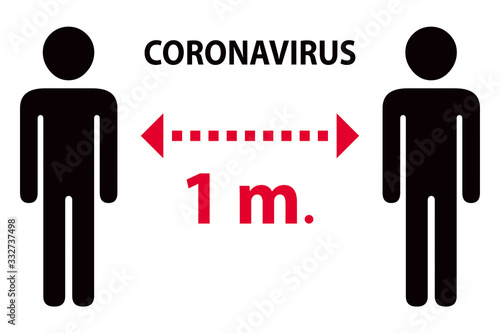 Cuadros en Lienzo DISTANCE DE SÉCURITÉ CORONAVIRUS