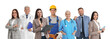 © New Africa - Collage with people of different professions on white background. Banner design