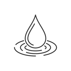 Wall Mural - water drop icon isolated. vector liquid drop icon