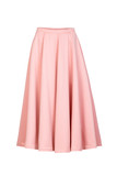Fototapeta Natura - Pink  classic midi skirt isolated on white background