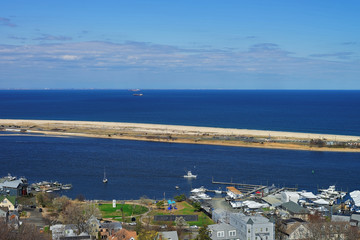 Wall Mural - Houses and Atlantic Ocean shore viewed from the light house