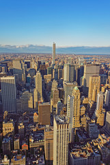 Wall Mural - Aerial view from Empire State Building on Midtown Manhattan