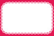Cute lace horizontal banner doily background