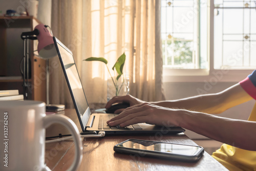 Cuadros en Lienzo Working from home. Working in a relaxing environment.