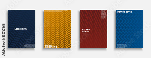Cuadros en Lienzo Collection of trendy colorful creative covers, templates, posters, placards, brochures, banners, flyers and etc