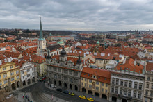 View From The Top On Prague City Center