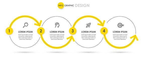 vector infographic design with icons and 4 options or steps. infographics for business concept. can 