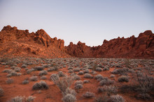 View Of Red Rock Formations At Valley Of Fire, Nevada