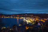 Fototapeta Miasto - Scottish Coastal Town at Twilight