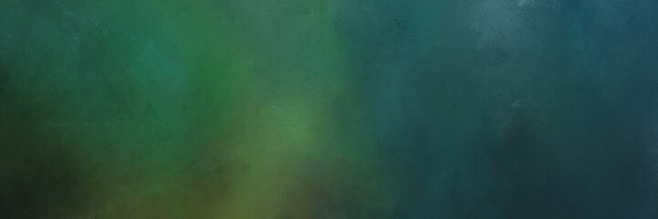 Wall Mural - dark slate gray and very dark green color background with space for text or image. vintage texture, distressed old textured painted design. can be used as horizontal background graphic