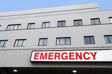 Wall Mural - Emergency sign at a small hospital